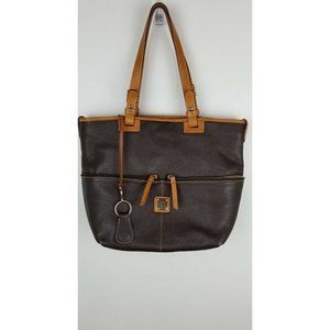 Dooney and Bourke Tote Purse+ separate Cosmetic bag, 2Tone Brown, EXCELLENT